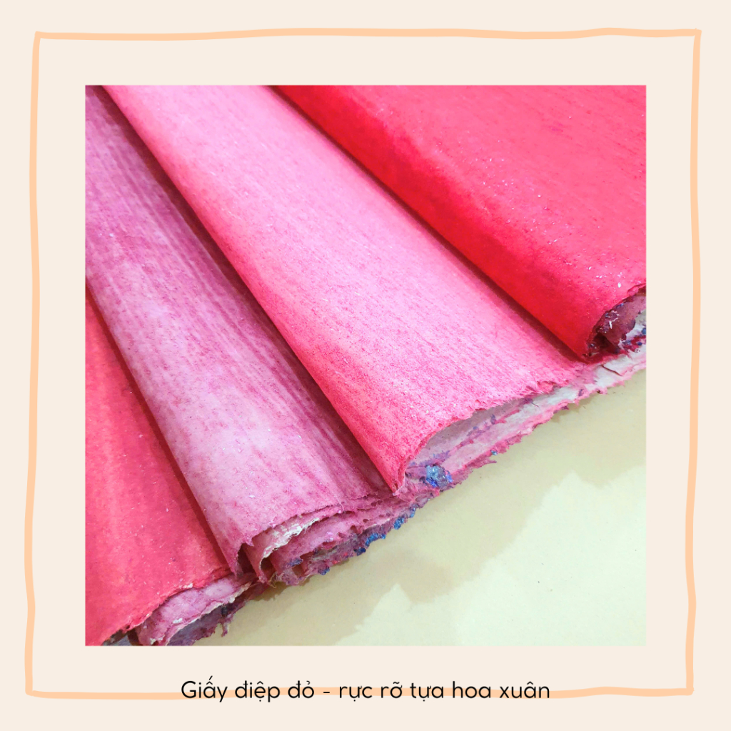 Red Scallop Paper size 37x52 - traditional Vietnamese handmade Scallop ...