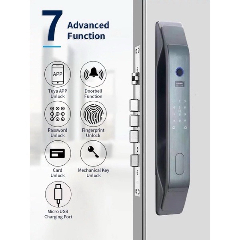 PUSH-pull AUTOMATIC SMART LOCK | Shopee Philippines