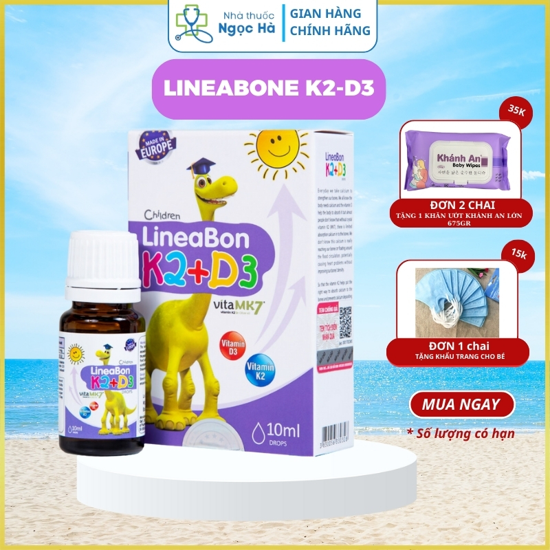 Lineabon K2 D3 supplements vitamin D3 for infants, helps absorb d3k2 ...