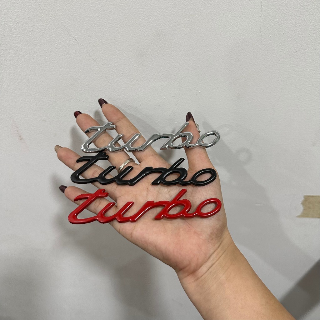 Turbo lettering - turbo Logo - turbo porsche car sticker | Shopee ...