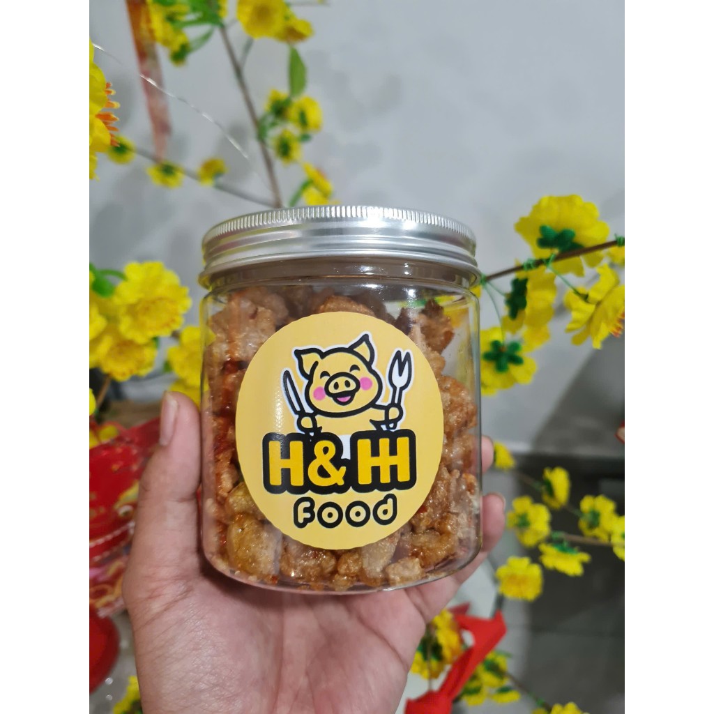 Garlic and chili pork rinds - Delicious and crispy - Round box 9x10cm ...