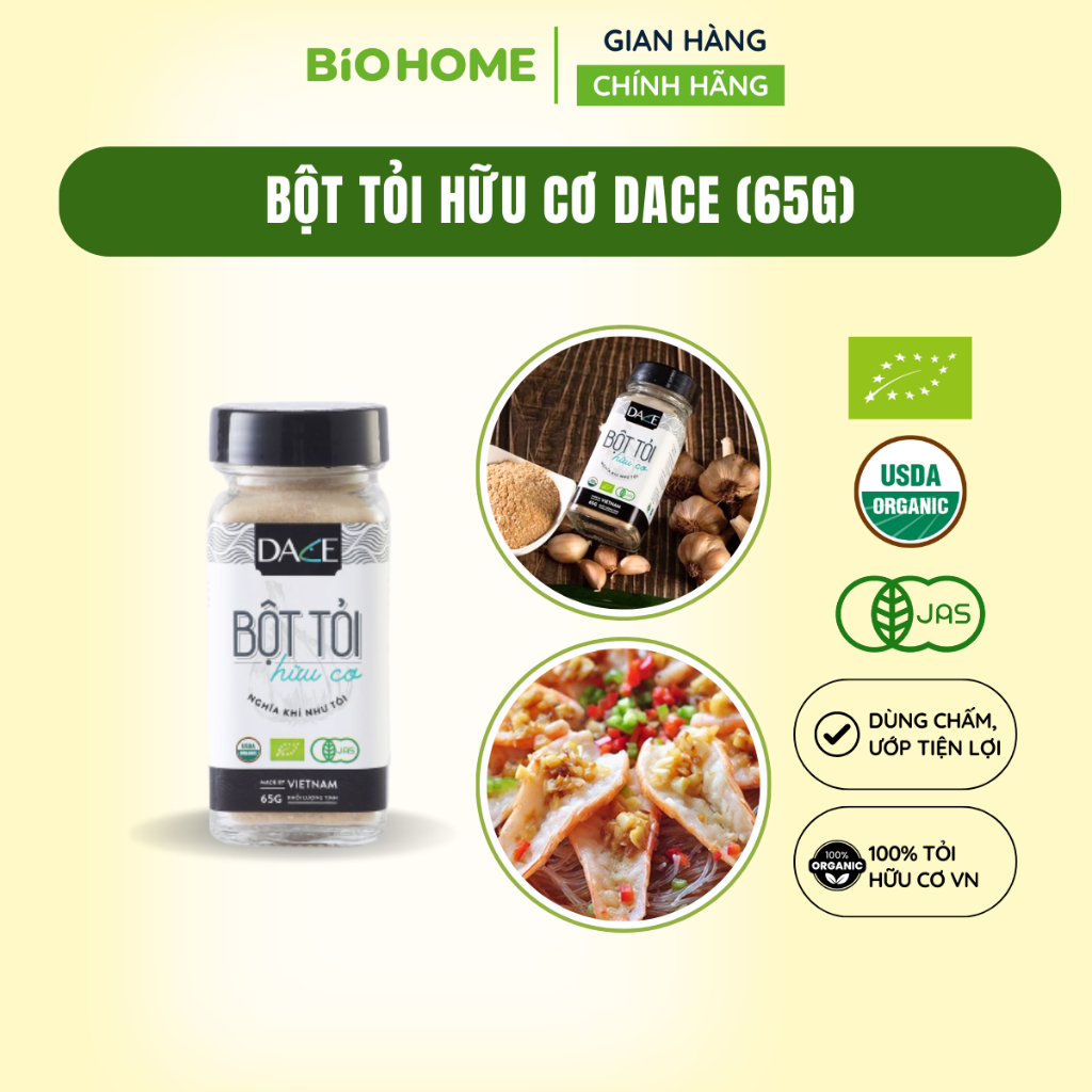 Dace ORGANIC GARLIC POWDER (65g) | Shopee Philippines