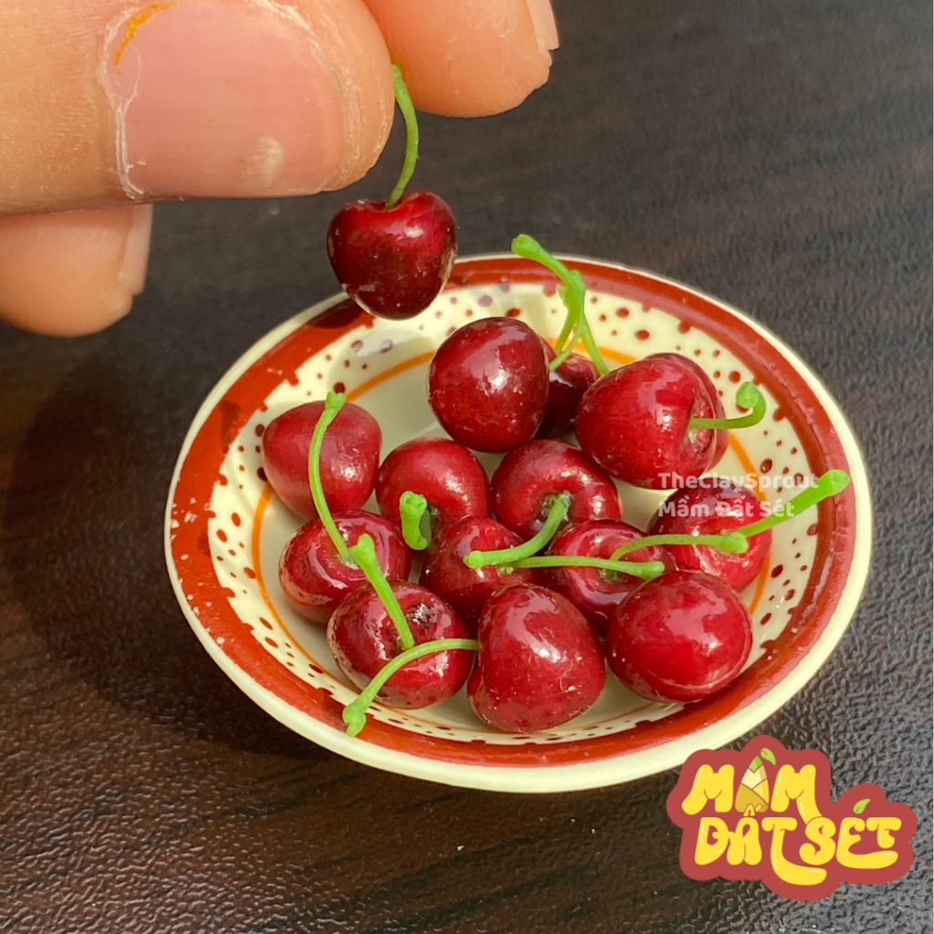 Mini cherry model for dollhouse from clay at 1/6 scale - Model 01/2015 ...
