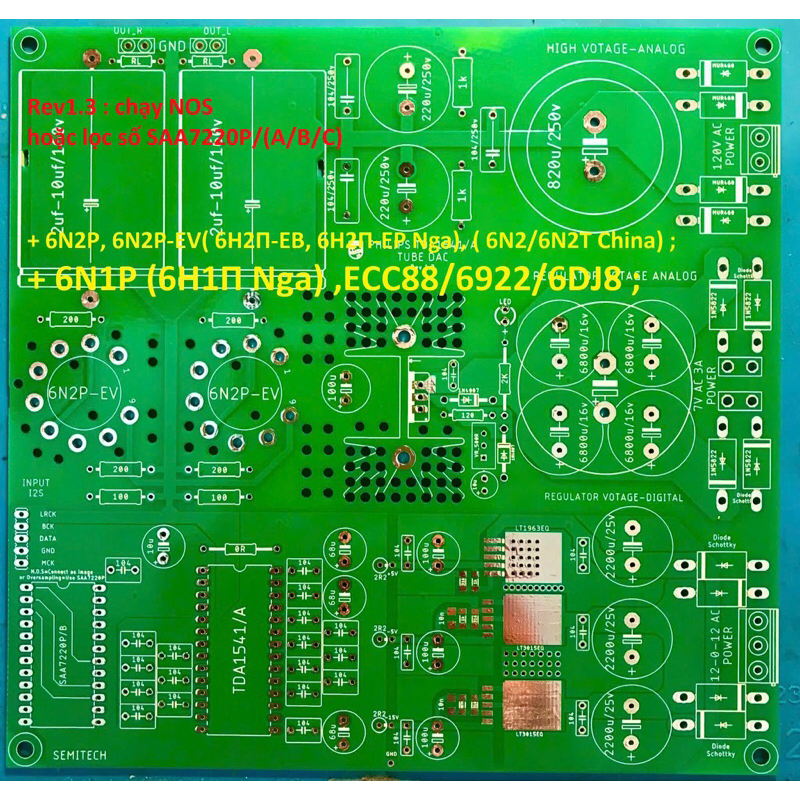 PCB Tube DAC TDA1541(A) (No components ) | Shopee Philippines
