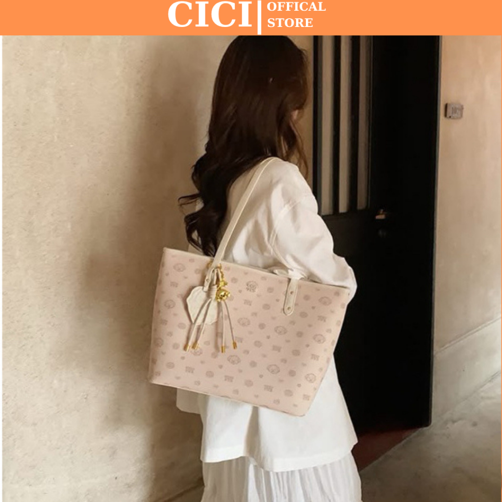 Chio 2nd handbag tote model fits A4 with pink charm | Shopee Philippines