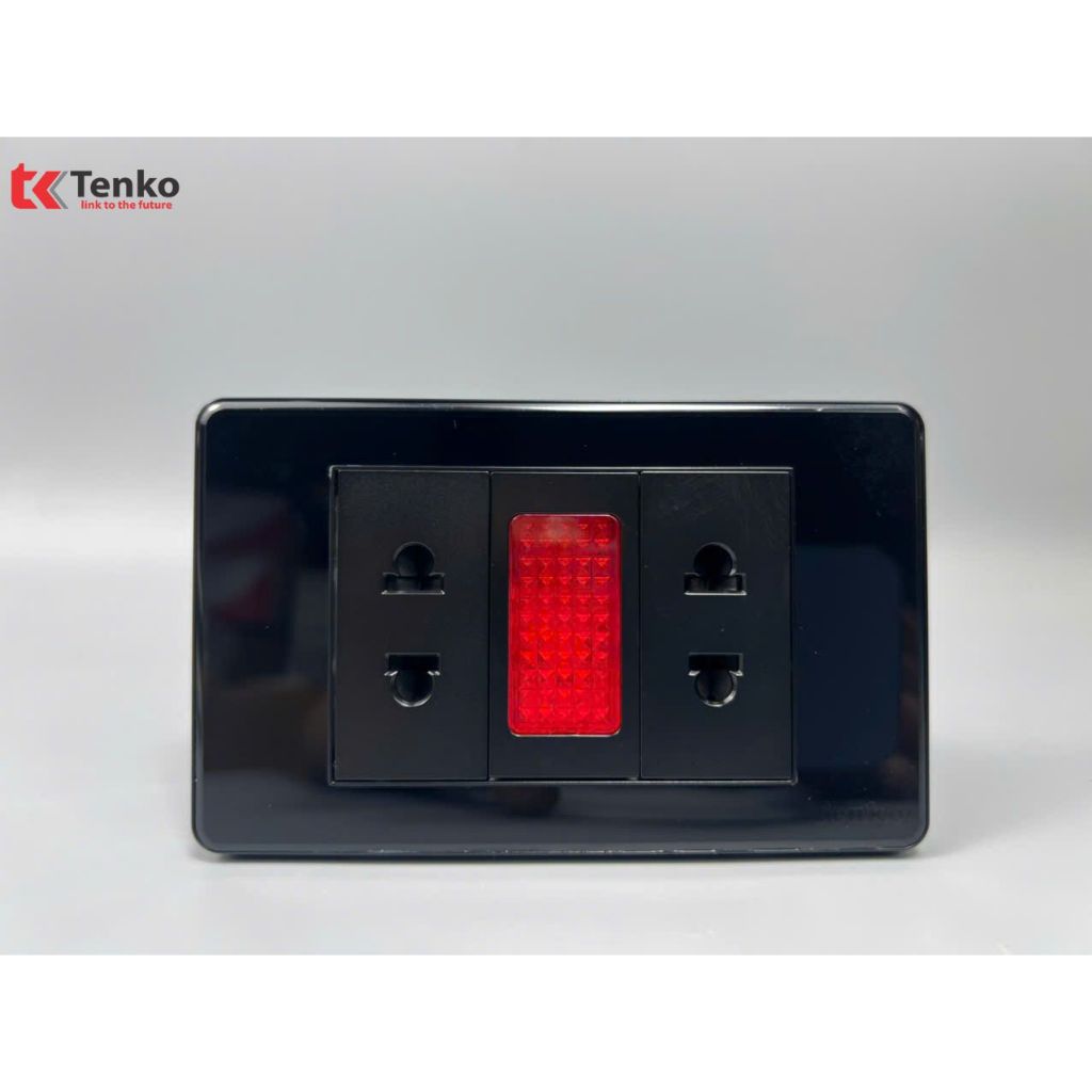Double 2-Prong Socket with Recessed LED Wall Indicator TENKO TK-C9-018 ...