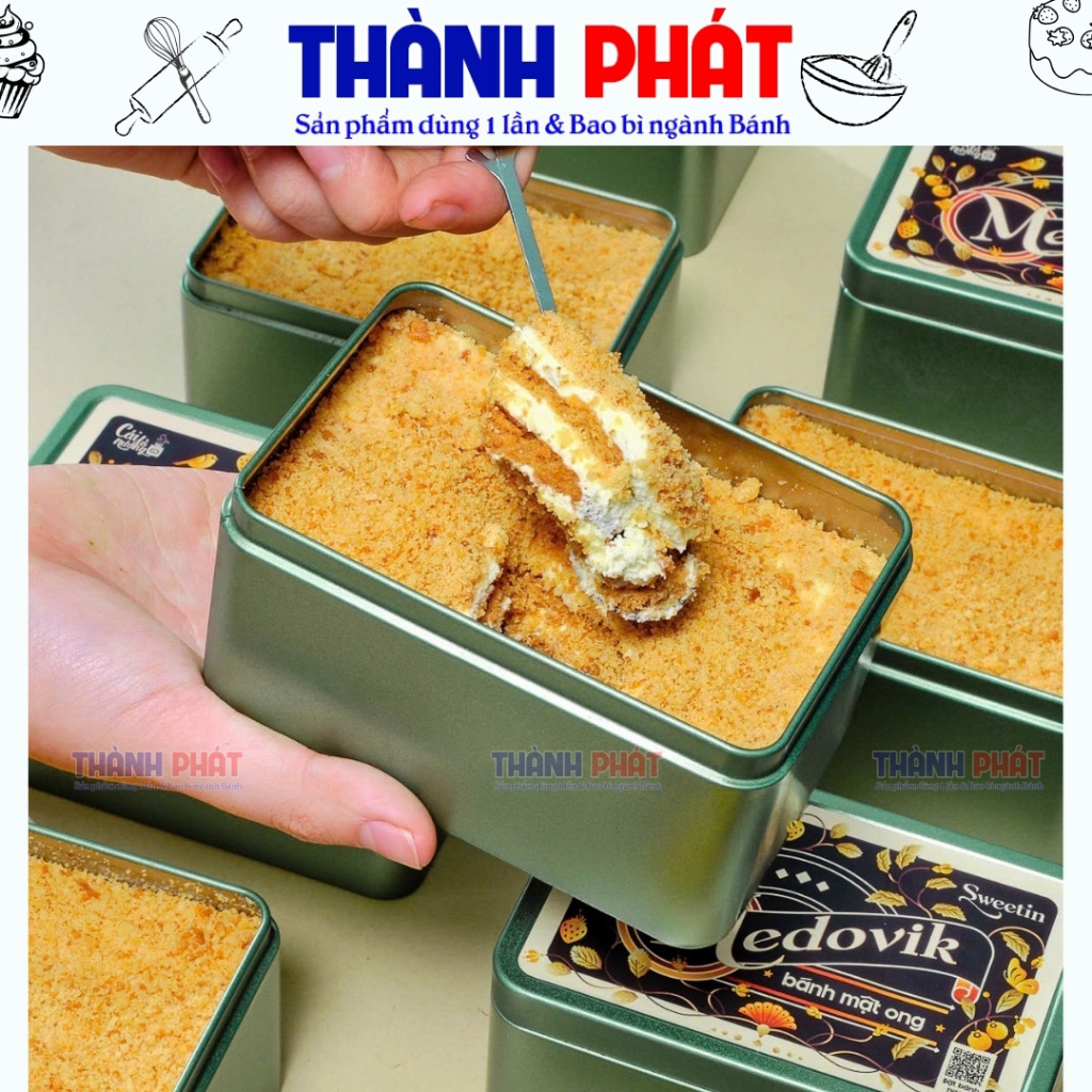 5 Tin Boxes for Rectangular Cold Cakes in 3 COLORS - Used for Tiramisu ...
