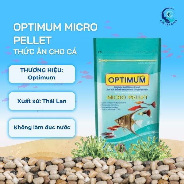 OPTIMUM MICRO PELLET fish food 50g - color, small granules for ...