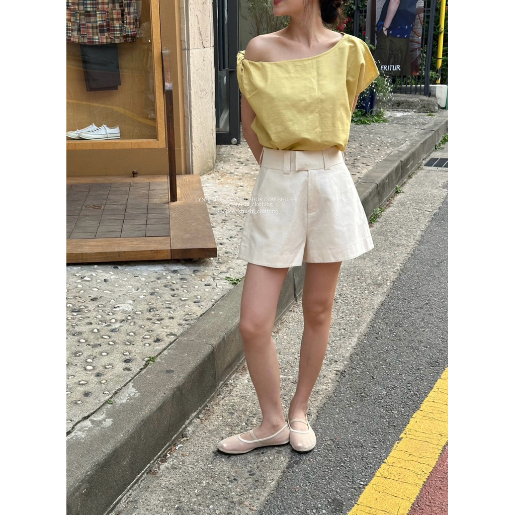Camel Boucle Knit Lounge Shorts