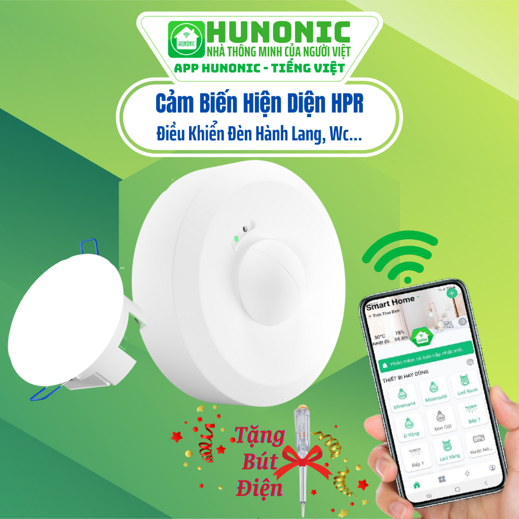 Hunonic HPR Wifi Smart Presence Sensor, On/Off Sensor for Toilet ...