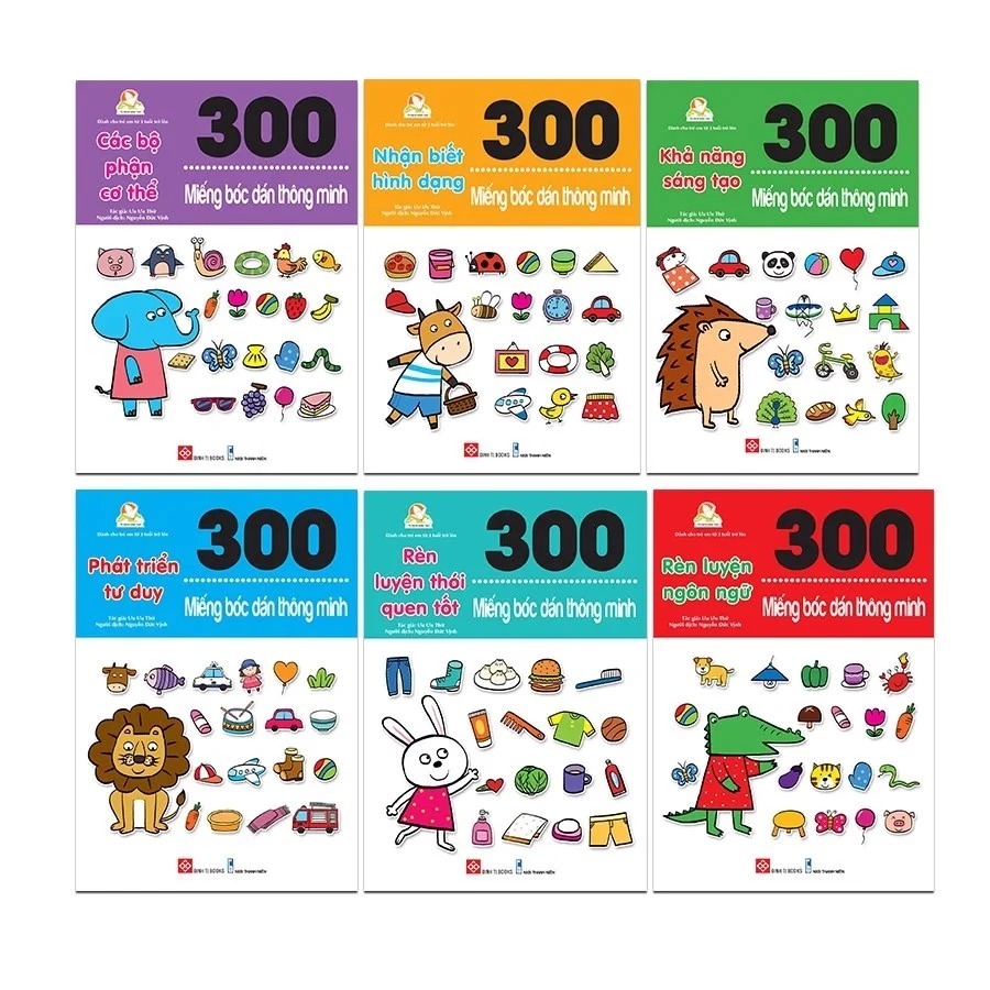 Book - 300 smart stickers (complete set of 6 volumes) - Dinh Ti Books ...