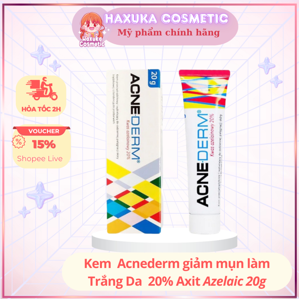 Acnederm Acne Derm Whitening Cream 20 Azelaic Acid 20g Shopee 