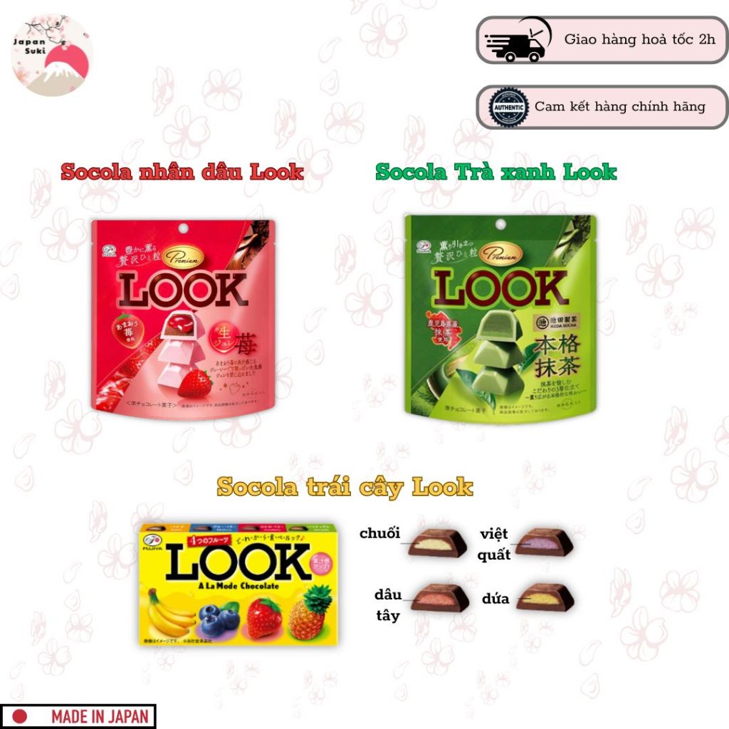 Look Premium chocolate green tea, strawberry, fruit 4 flavors (large ...