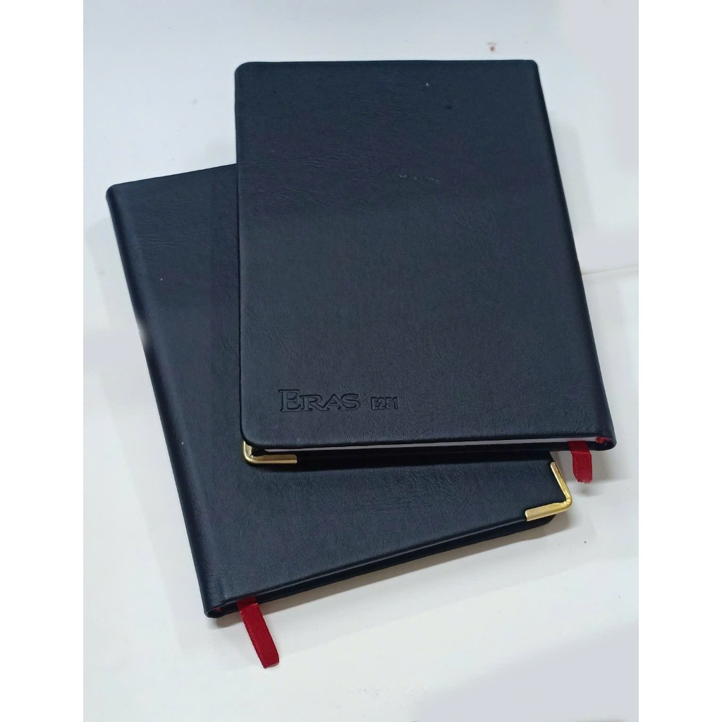 [ERASVN] A5 Black Simili Leather Notebook (15*20.5mm, 200 pages) Eras ...