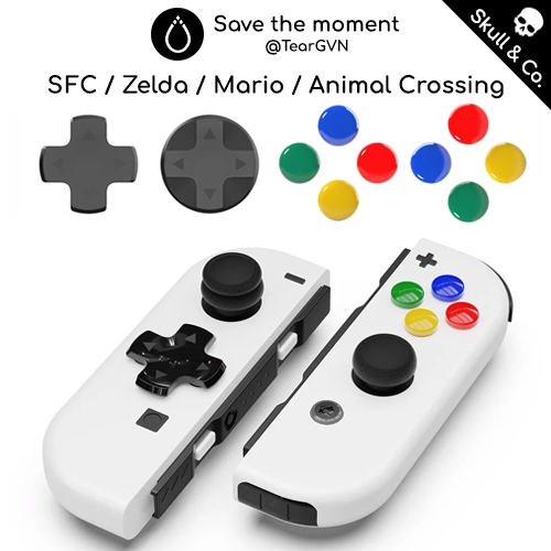 D-Pad Skull Co Button Cover Set for Joy-Con Nintendo Switch