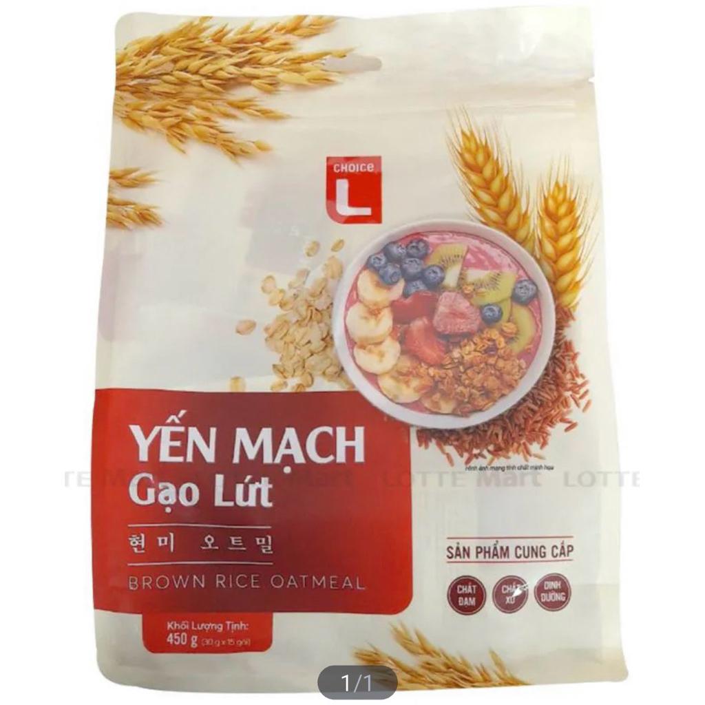 Choice L Brown Rice Oats Bag 450G (30G x 15 Packs) | Shopee Philippines