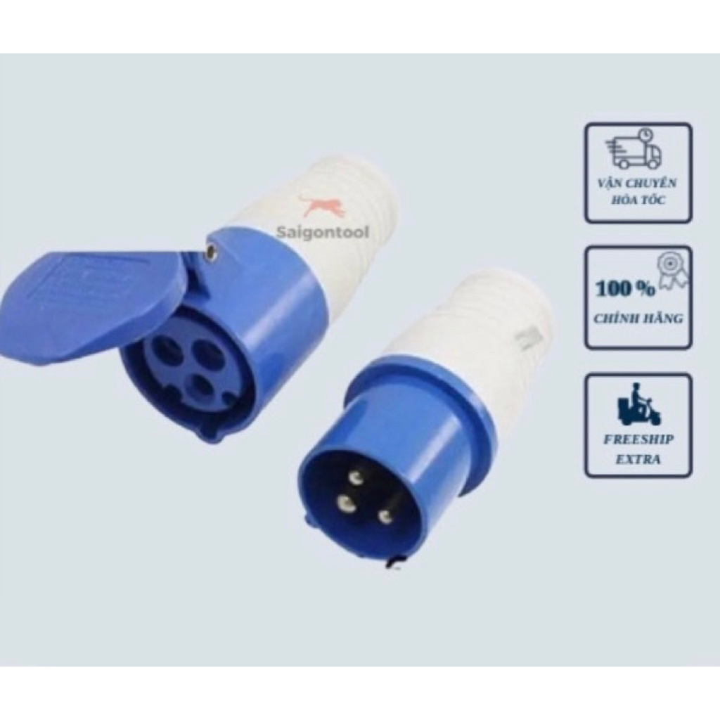 [COMBO] Industrial socket and plug set 16A -220V - used to connect ...