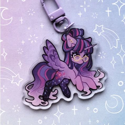 Twilight Sparkle MLP Acrylic Keychain | My Little Pony Mane 6 Charm ...