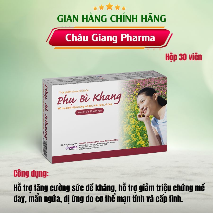 Phu Bi Khang - Supports reducing symptoms of hives, rashes, allergies ...