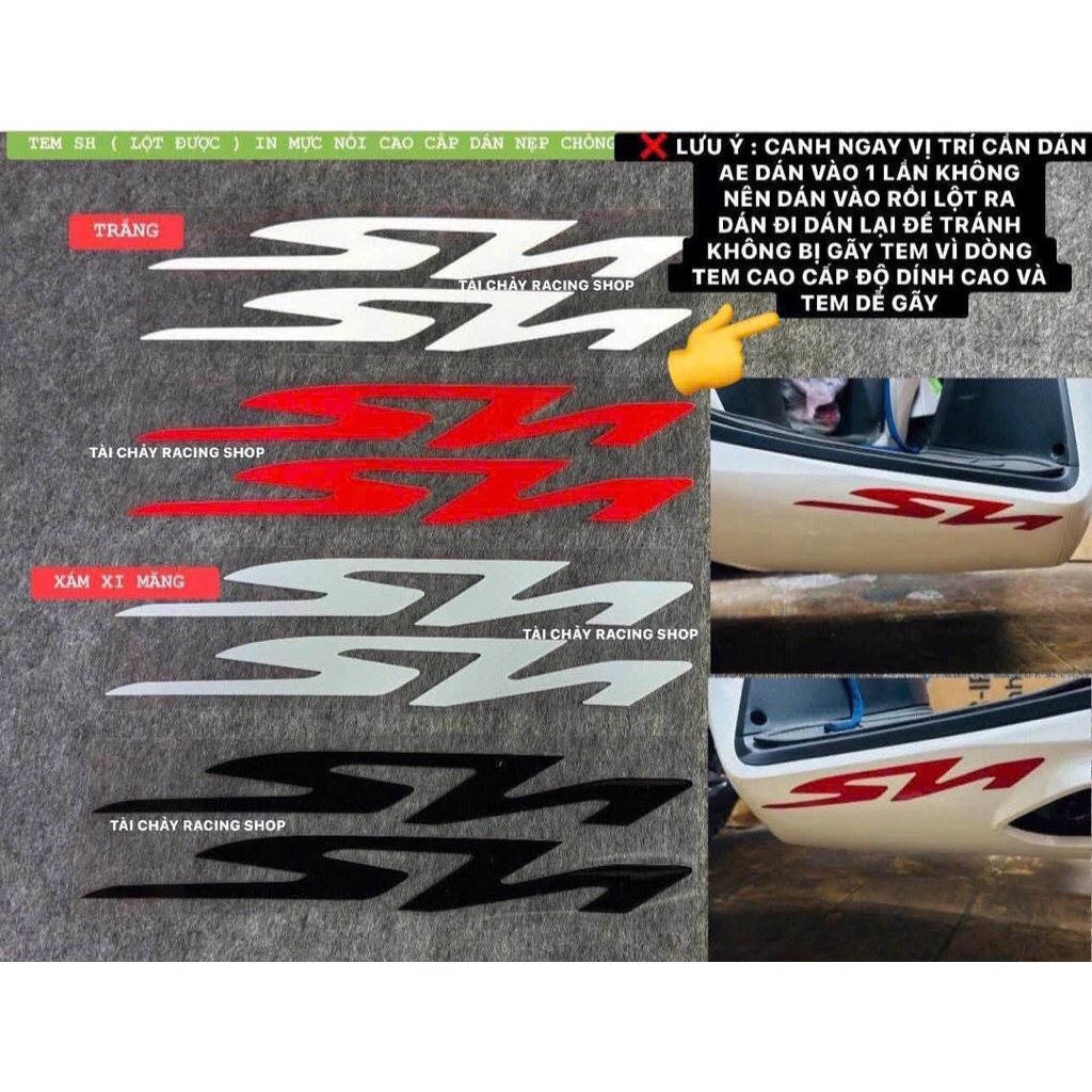 [ 1 bag ] SH SH DECAL STICKER STICKED ON 2 SIDES OF HIGH QUALITY ANTI ...