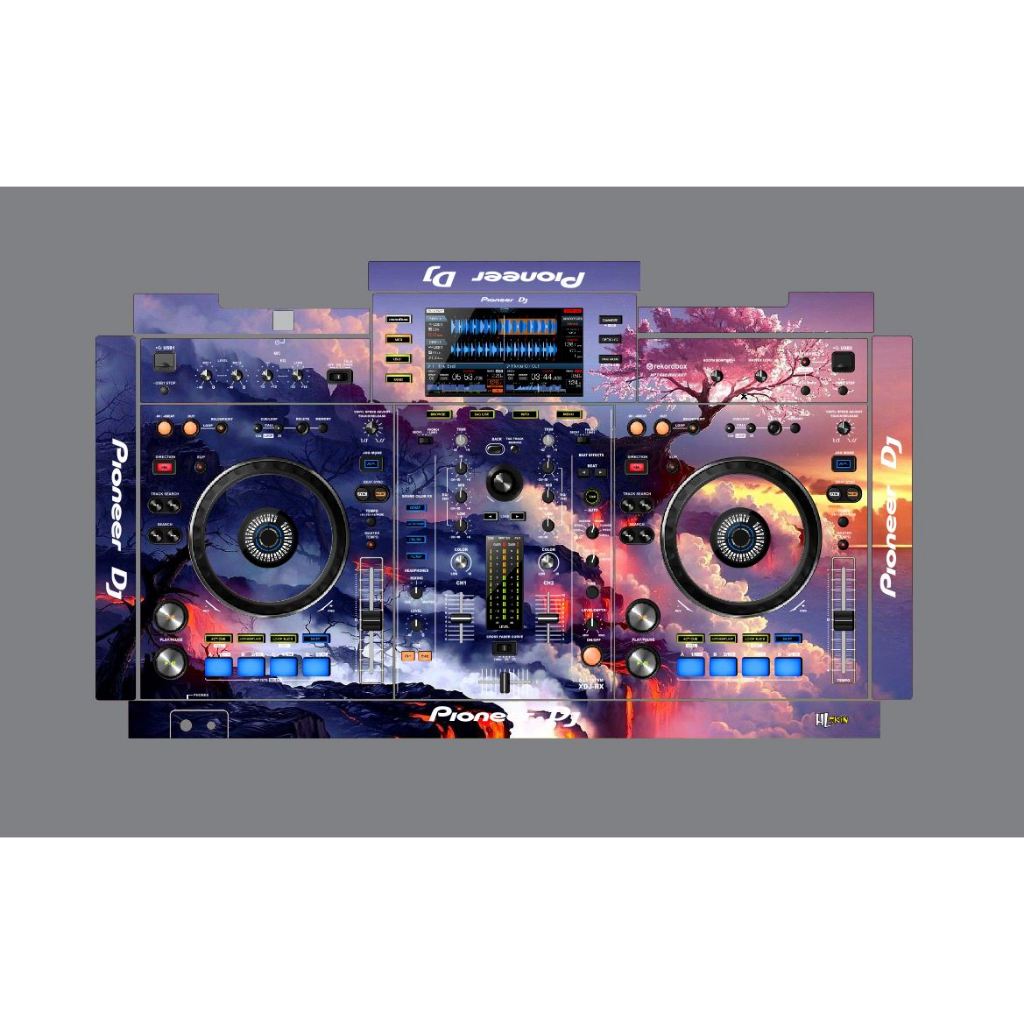 Fire Express - DJ Desk Sticker Skin (E18) (XDJ RR / RX / RX2 / RX3 / XZ ...
