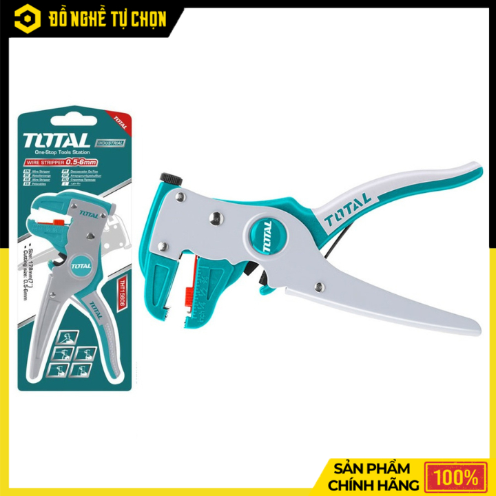 TOTAL THT15606 7” Crow's Beak Wire Stripping Pliers – Stripping Range 0 ...