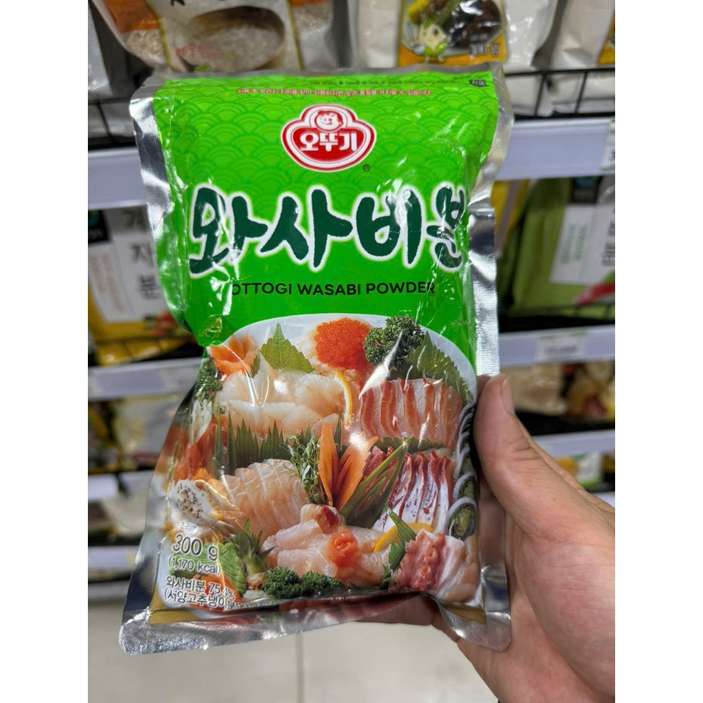 Korean Wasabi Ottogi Green Mustard Powder Pack 300G / 오뚜기) 와사비분 300G ...