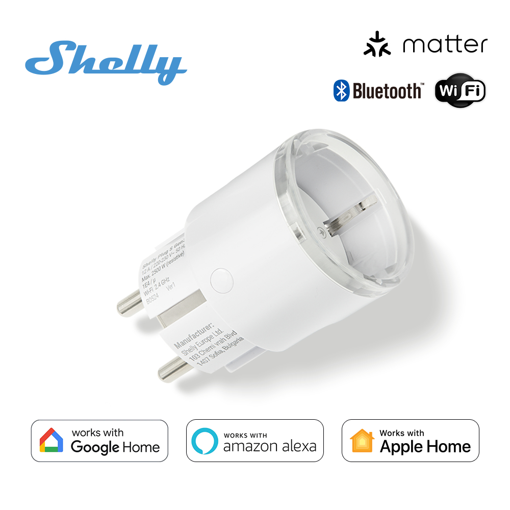 Shelly Plug S Gen3 Smart WiFi Socket Power Measurement, Matter Support ...