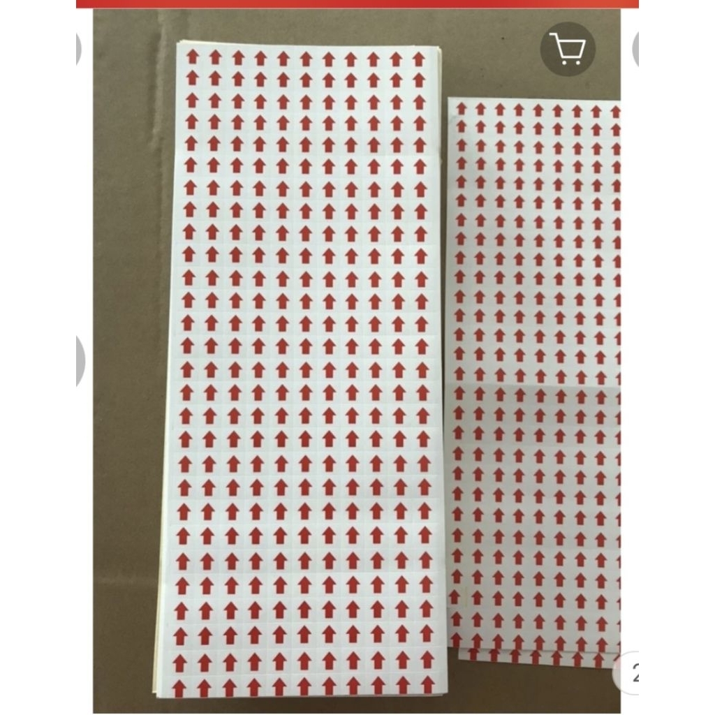 100 sheets of sticky decal arrow stickers (1 sheet of 300 stamps) red ...