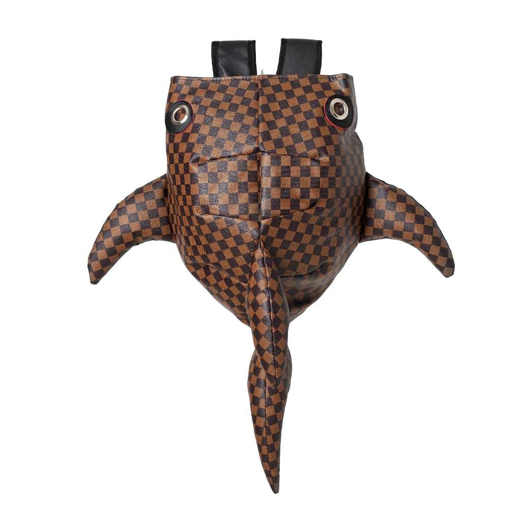 Supr5 Shark Backpack - Damier Pattern, Streetwear Style, Hypebeast Bold ...
