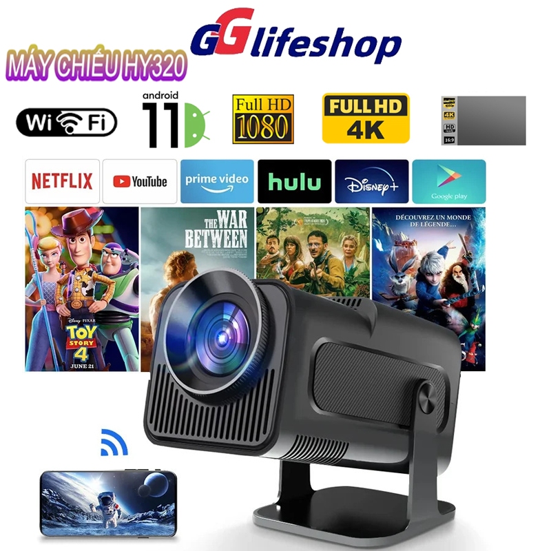 Projector HY320/HY300 Pro Android13.0 Full HD WiFi 2,4/5G Bluetooth ...