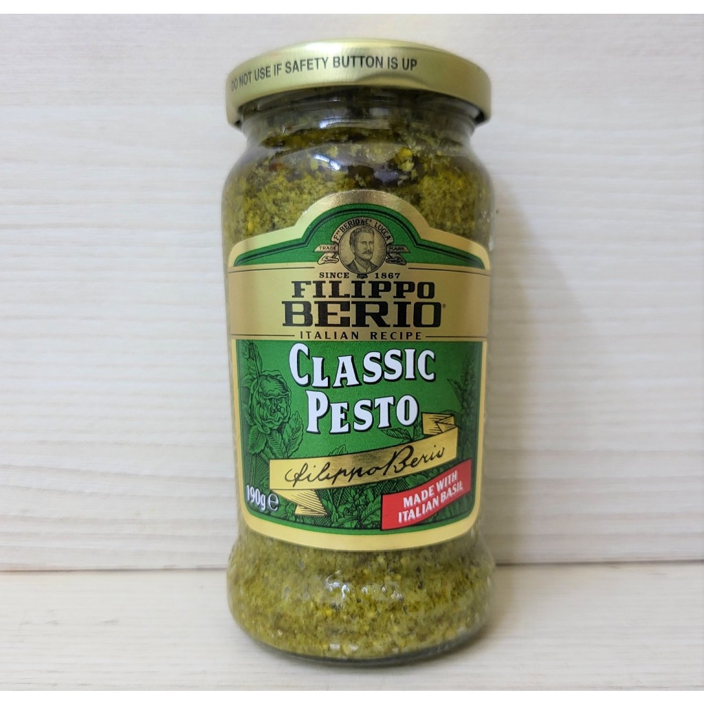 FILIPPO BERIO -- GREEN jar 190g -- Classic BALM LEAF PESTO SAUCE ...