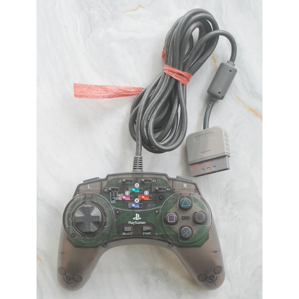 Manette PS1 Turbo Pad Non Officielle - Transparente, Fonctionnelle, Occasion, Avec Modes Turbo Et Slow