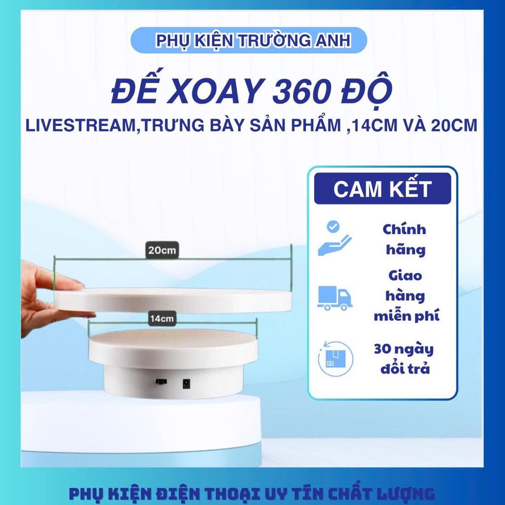 Product display turntable size 14 cm (white) size 20 cm (white ...