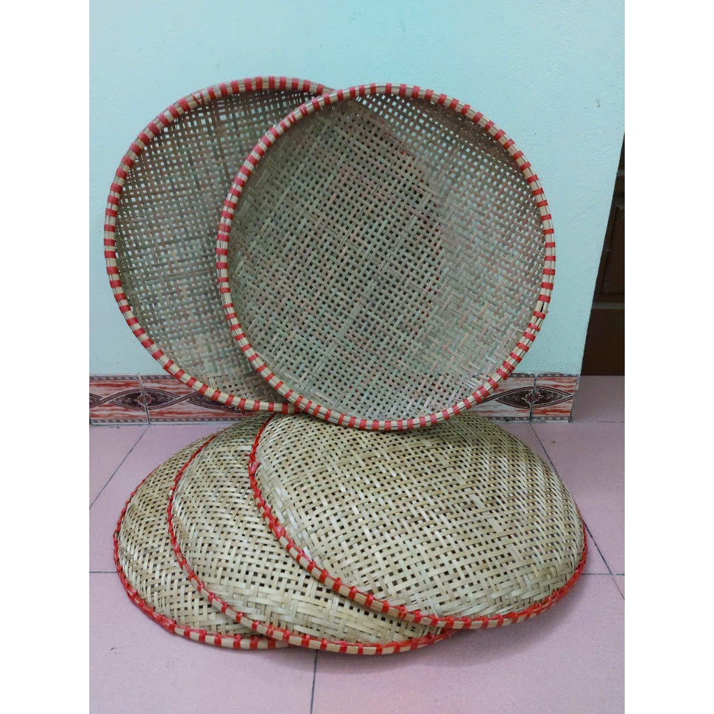 Dan Tre Dat, Bamboo Net, Dan rice sieve, decorative decor with red ...