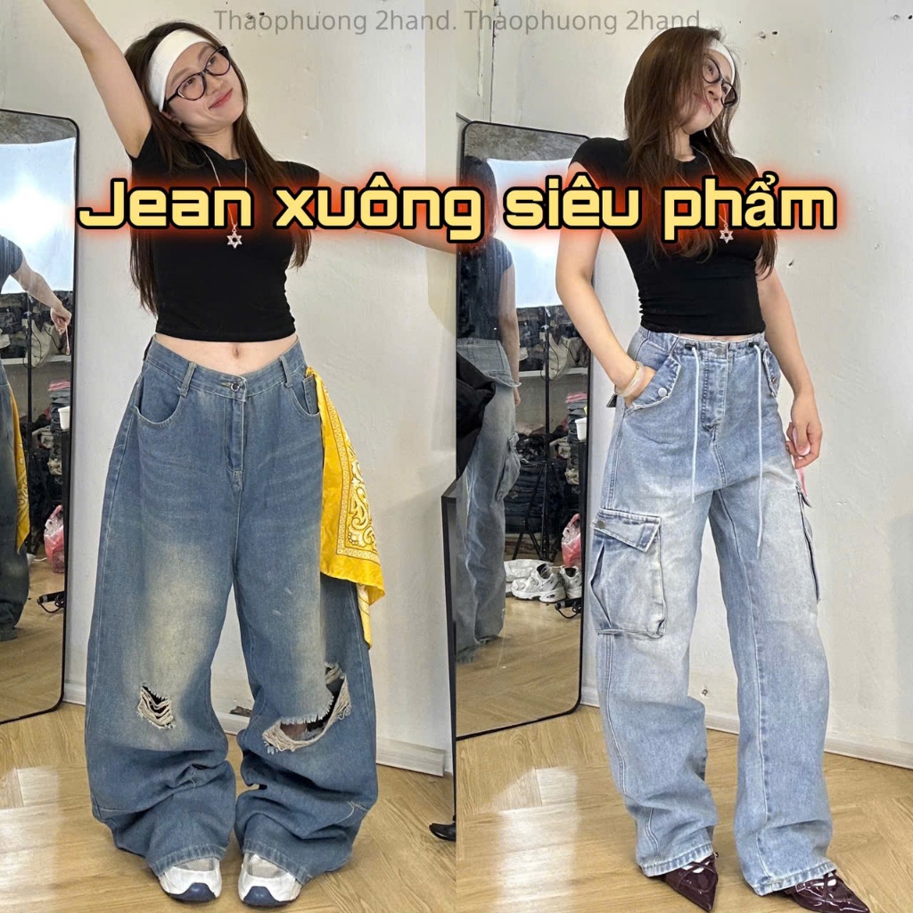 SUPER PRODUCT DISCHARGE CARGO JEANS Y2k/BOX BAG/WIDE STRAIGHT-LET JEANS ...
