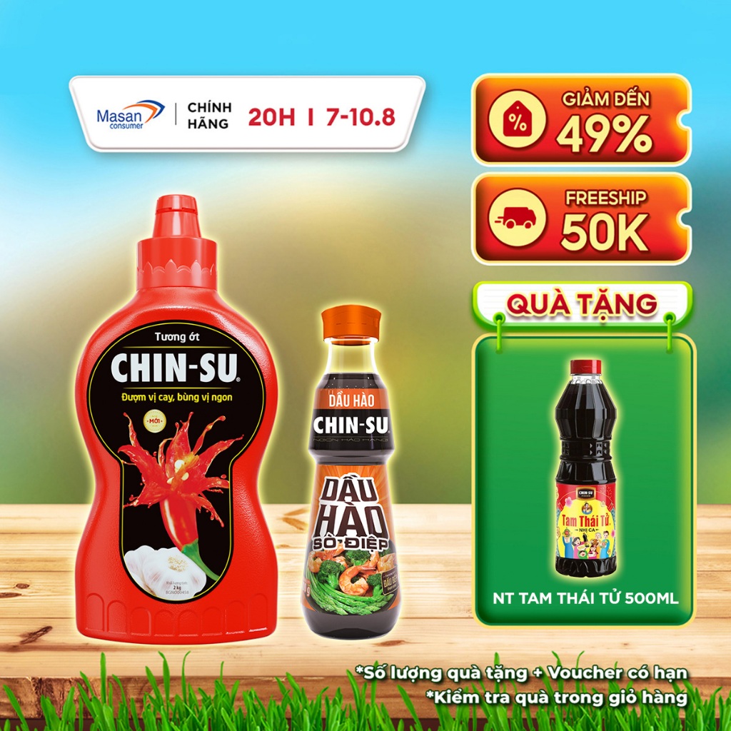 Combo Oyster Sauce 820G + CHIN-SU Chili Sauce 2KG (Packaging may vary ...