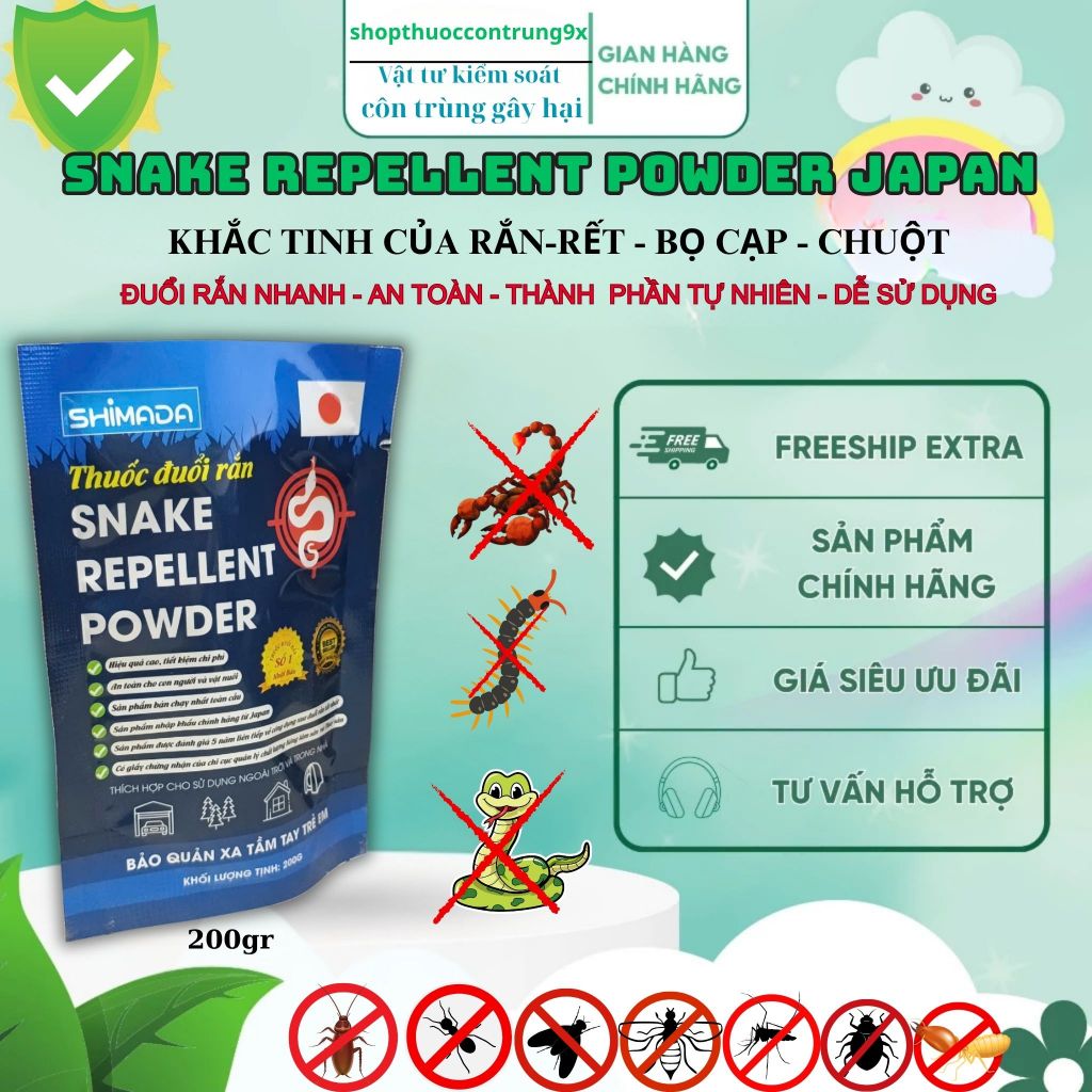 SNAKE REPELLENT POWDER JAPAN Biological SNAKE REPELLENT POWDER 200gr ...