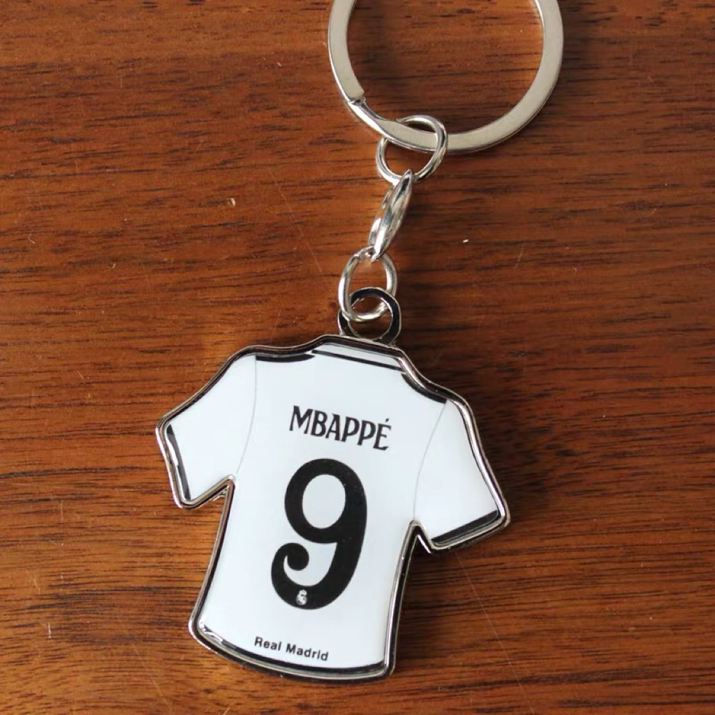 Kylian Mbappe No. 9 player jersey keychain (Real Madrid Spanish Royal ...