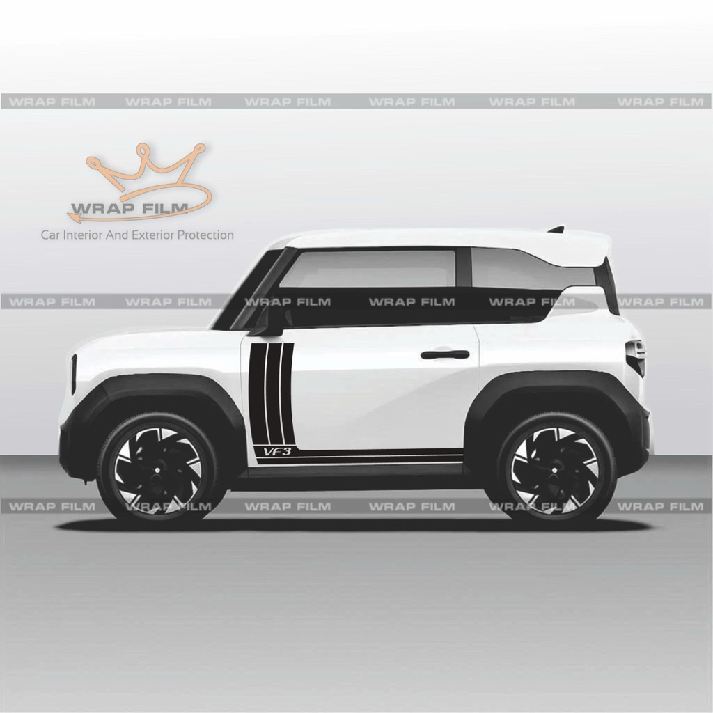 VinFast VF3 Car Side Decorative Sticker Set - Sporty Design, Increases ...