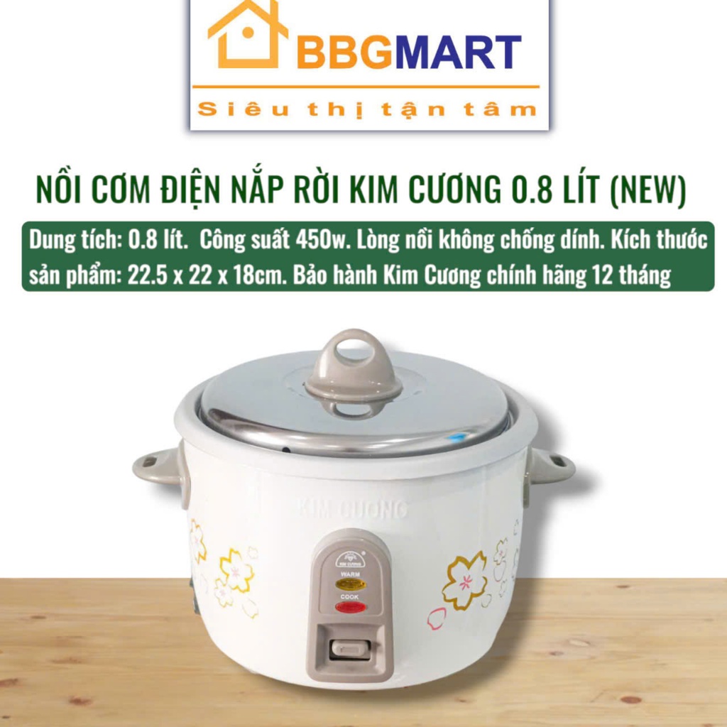Diamond Rice Cooker 0.8L (New Version) Aluminum Removable Lid ...