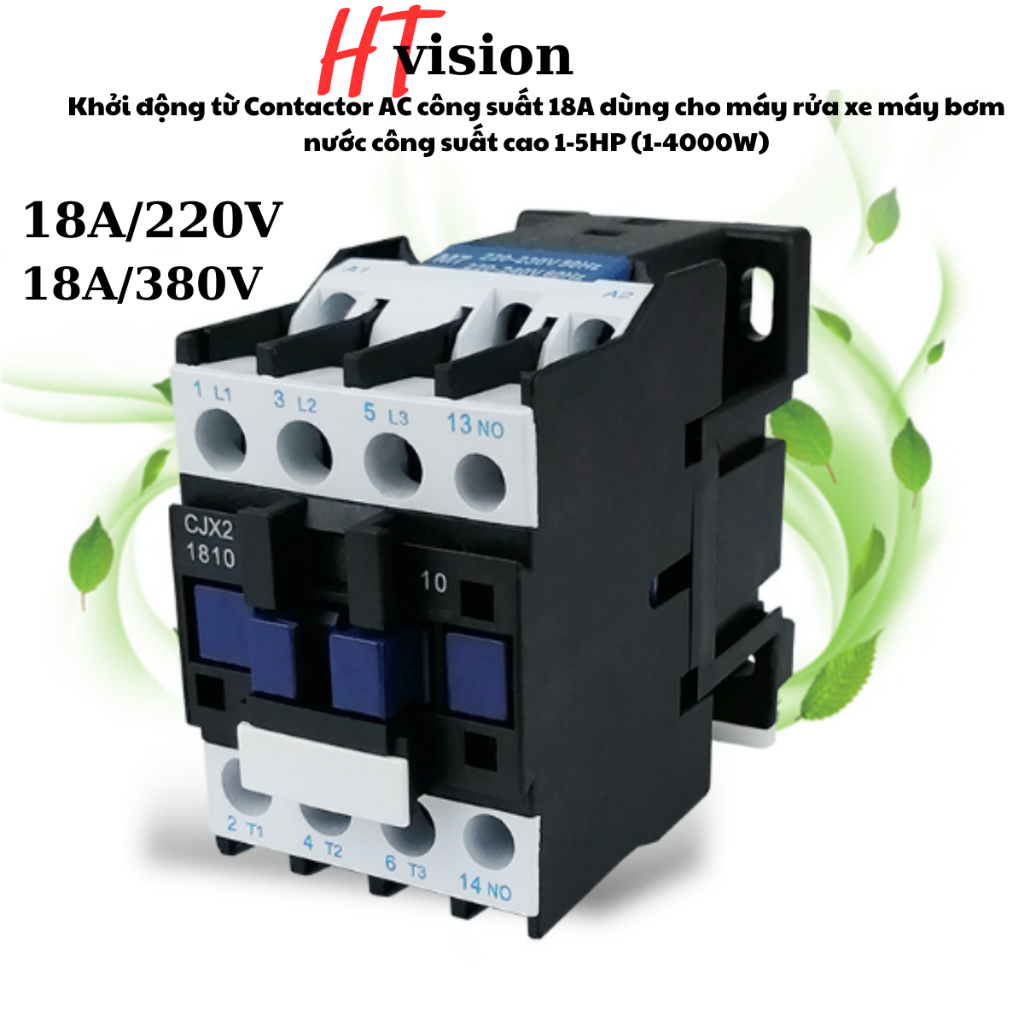 Starting from AC Contactor with capacity of 18A/220V for car washers ...