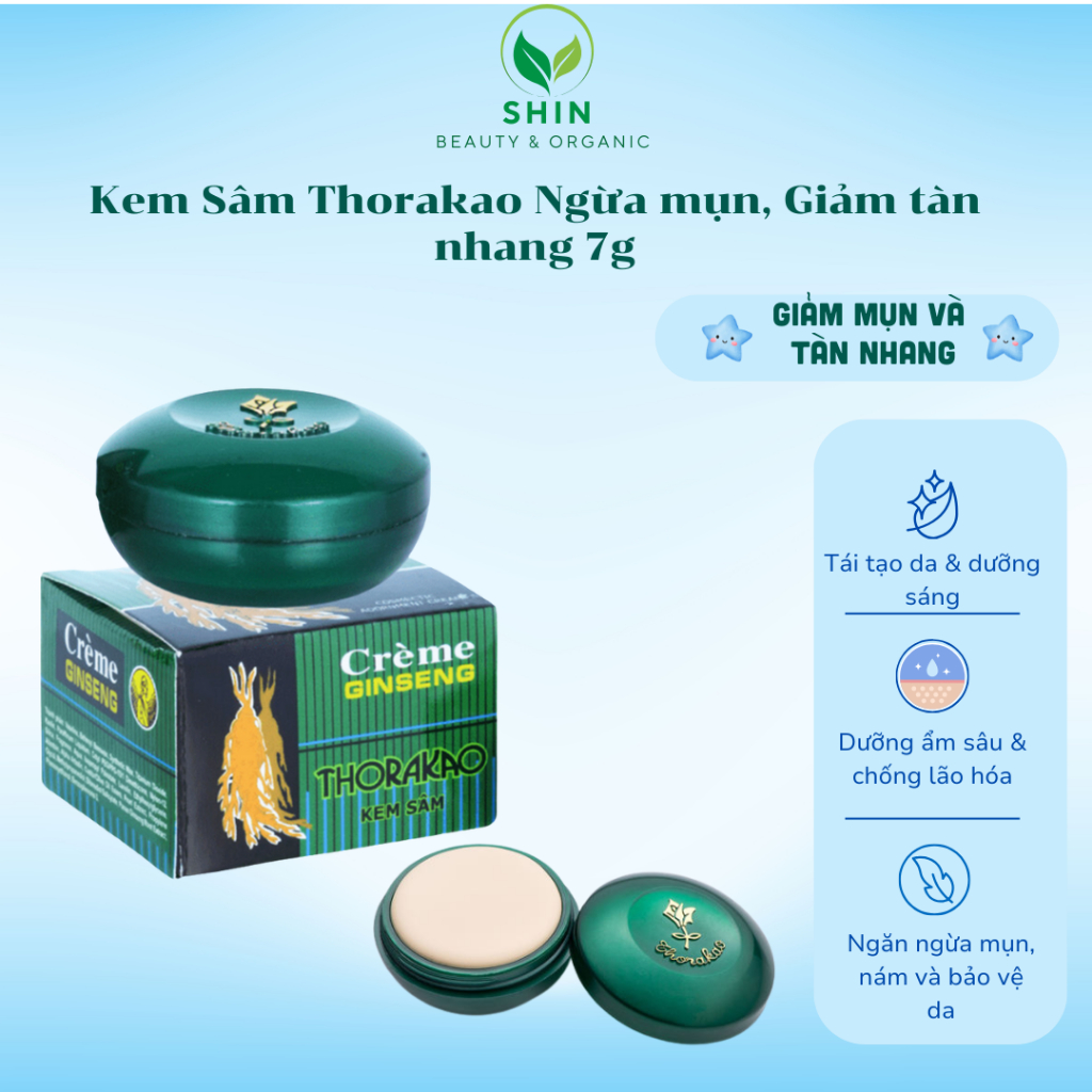 Thorakao Ginseng Cream Prevents Acne, Reduces Freckles 7g | Shopee ...