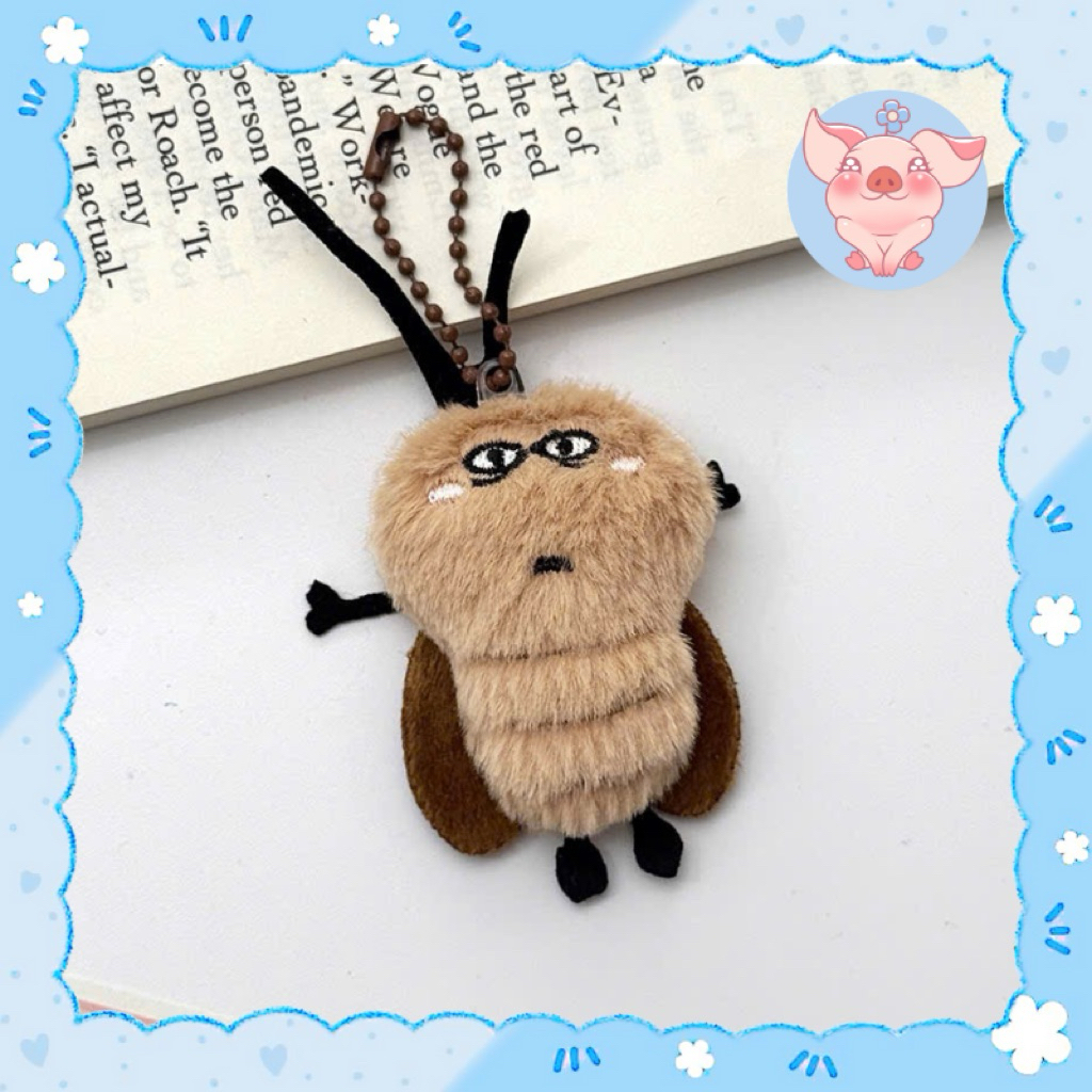 Soft Fur Mini Cockroach Keychain - Cute Funny Tieu Cuong (Random ...