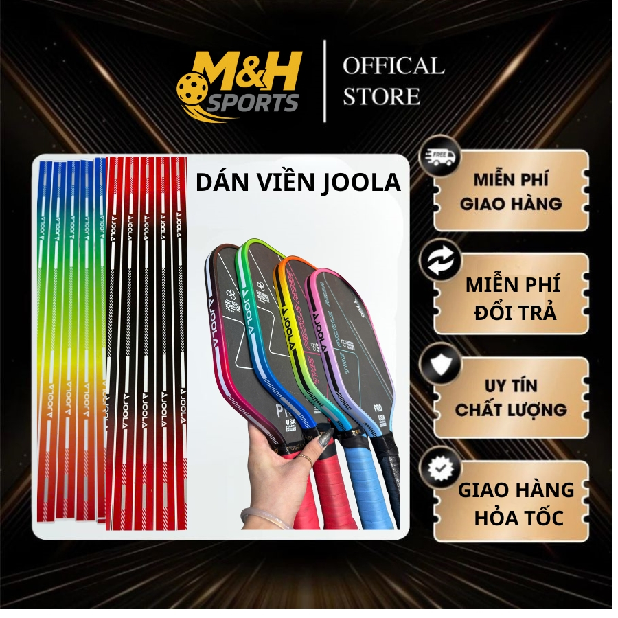 Regular JOOLA 3D Pickleball racket edge stickers, 16mm 14mm pickleball ...