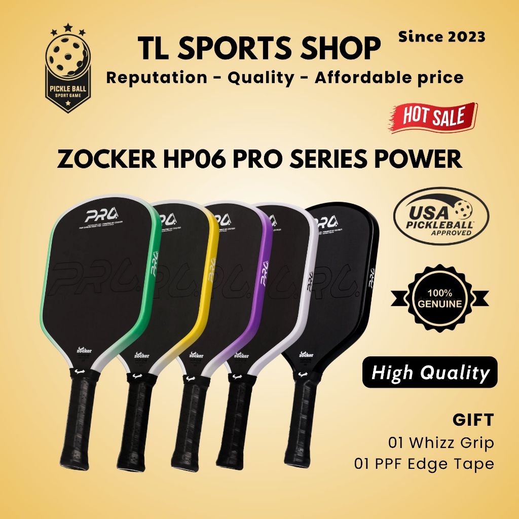 Zocker HP06 Pro Series | Genuine Pickleball Racket | Powerful Attack ...