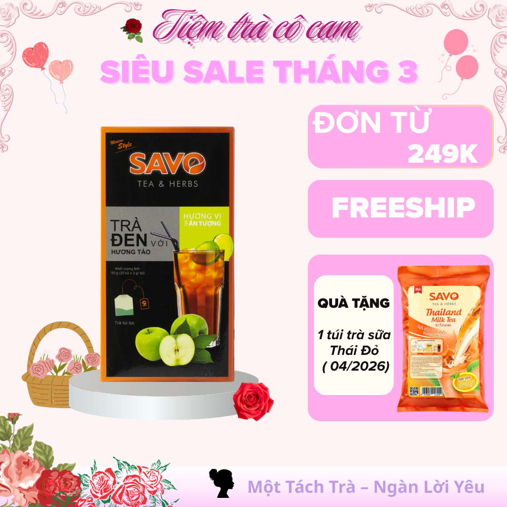 Savo Fruit Tea Apple Flavor (Box of 25 Packets x 2G) | Shopee Philippines