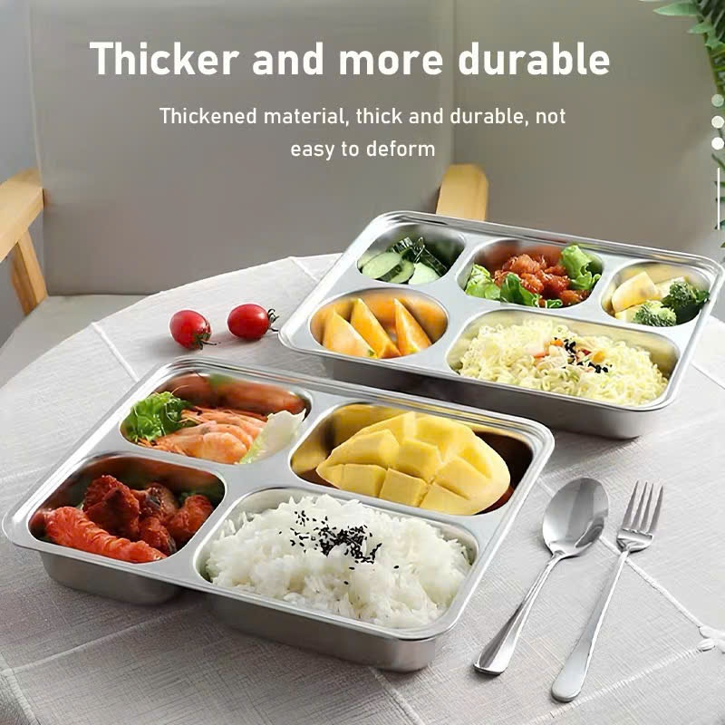 304 Stainless Steel Rice Tray with Lid, Safe and Health Kitchen Tray ...
