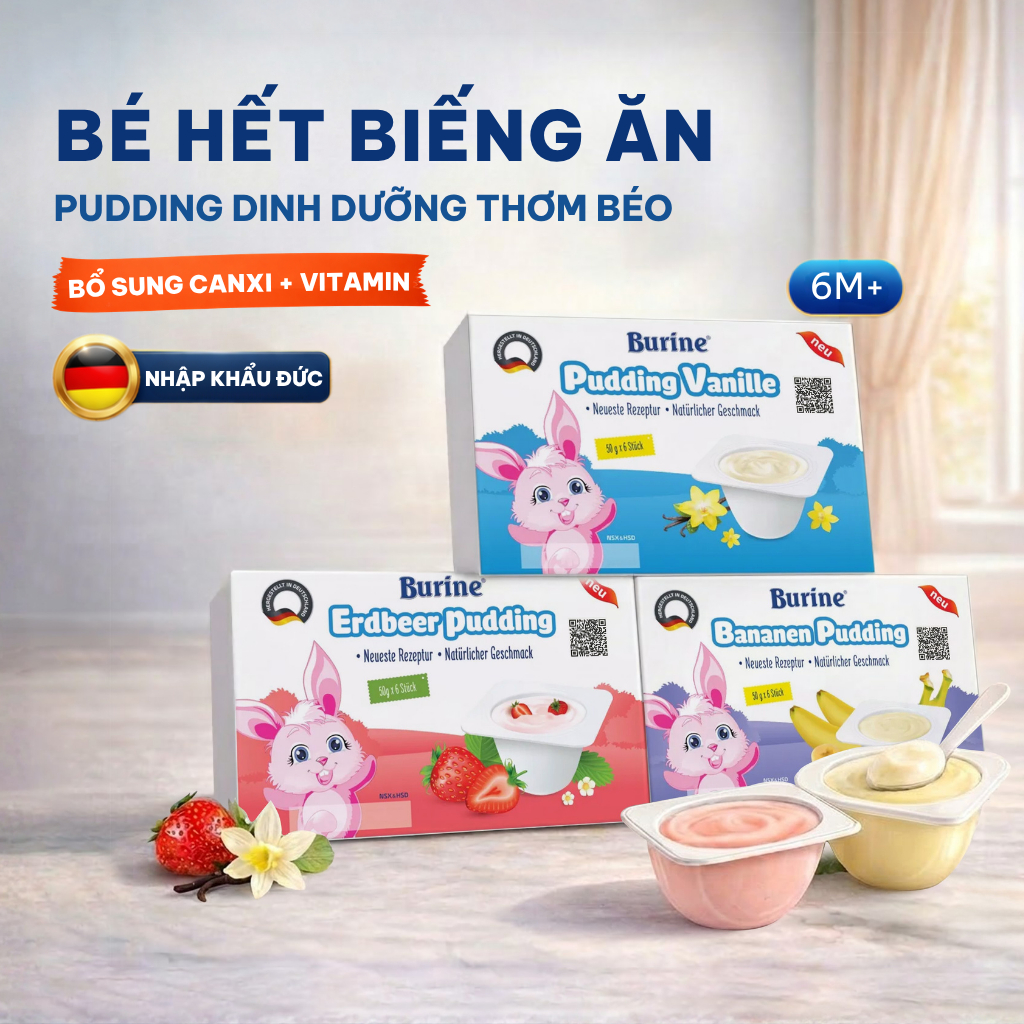 Burine Snack Pudding Flavors (Blister of 6 Jars x 50g) | Shopee Philippines