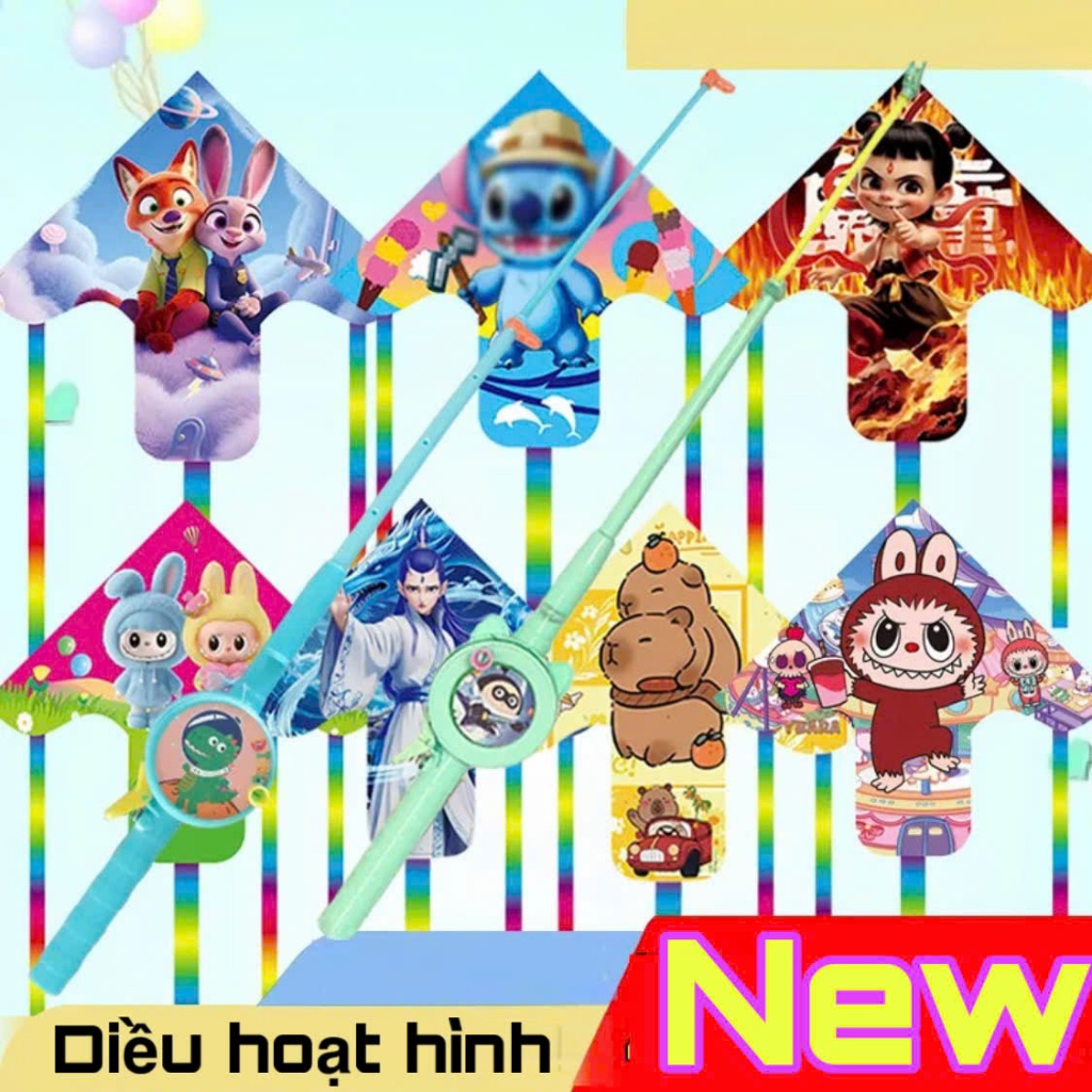 [2026] [COMBO 1 GET 1 FREE] - LONG TAIL FISHING ROD CARTOON Kite ...